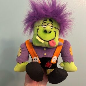 Commonwealth 2001 Halloween Frankenstein Zombie Stitches Green Plush Stuffed